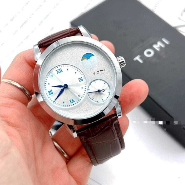 TOMI Leather strap watch with original box